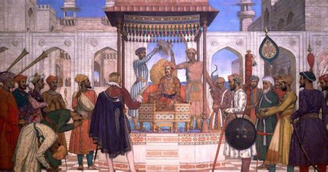 The Mughal Emperor Shah Jahan Receiving the British Envoy Sir Thomas Roe! A Captivating Portrait and Insight into Historical Diplomacy!